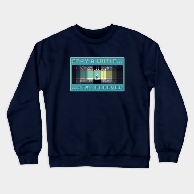 Impossible Mission - Stay a While... Crewneck Sweatshirt by RetroTrader